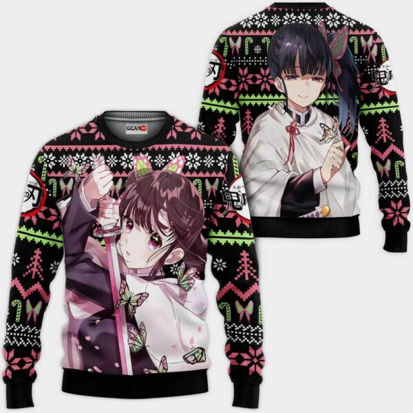 Kanao Ugly Christmas Sweater Custom Anime Kimetsu XS12 1