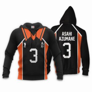 Karasuno Asahi Azumane Uniform Hoodie Num 3 Haikyuu Anime Jacket 10