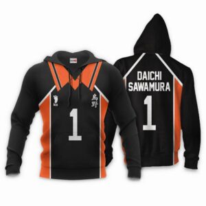 Karasuno Daichi Sawamura Uniform Hoodie Num 1 Haikyuu Anime Jacket 10