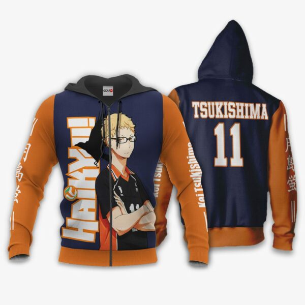 Karasuno Kei Tsukishima Hoodie Haikyuu Anime Merch Clothes 1