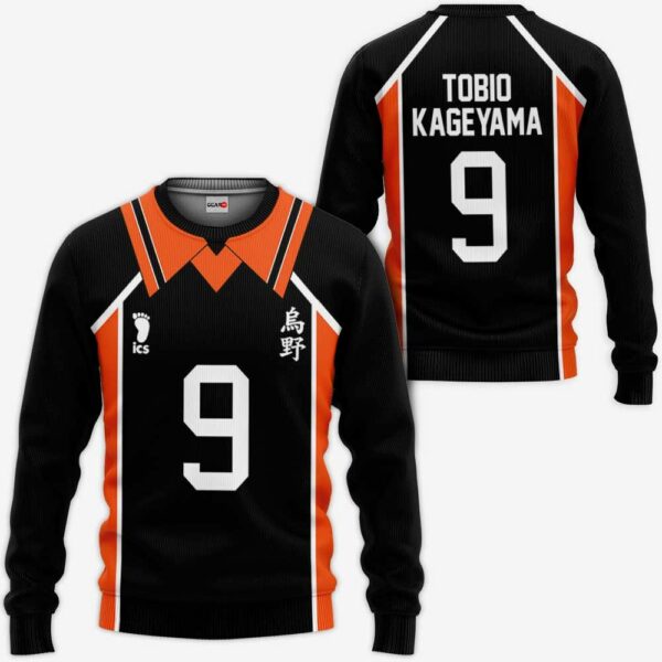 Karasuno Tobio Kageyama Uniform Hoodie Num 9 Haikyuu Anime Jacket 2