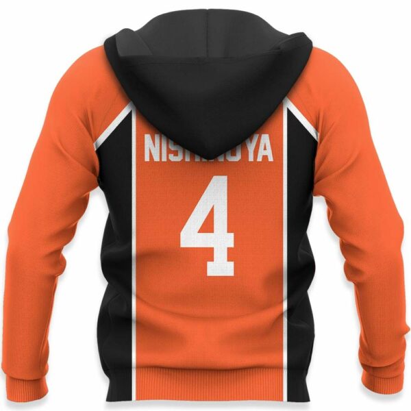 Karasuno Yu Nishinoya Uniform Hoodie Num 4 Haikyuu Anime Jacket 6