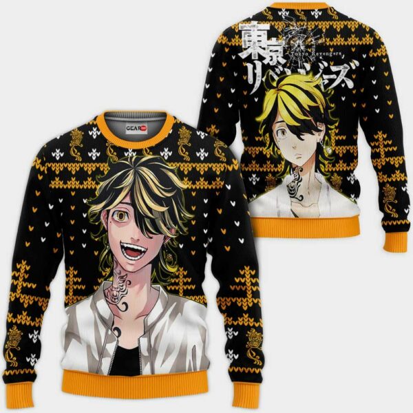 Kazutora Hanemiya Ugly Christmas Sweater Custom Anime Tokyo Revengers XS12 1