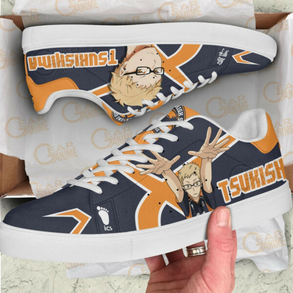 Kei Tsukishima Skate Shoes Custom Haikyuu Anime Sneakers 2