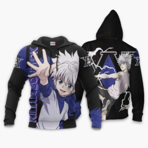 Killua Zoldyck Hoodie Custom Lightning HxH Anime Shirts 8