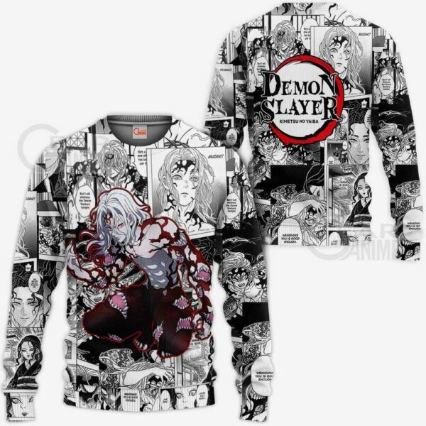 Kimetsu Anime Mix Manga Hoodie Shirt Muzan Kibutsuji Jacket 2