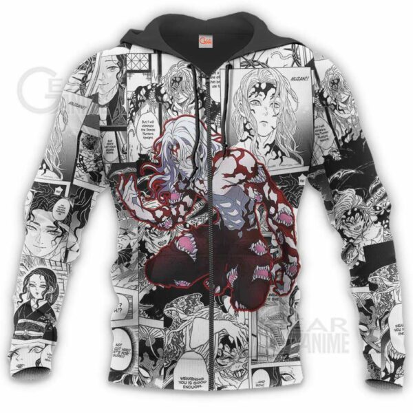 Kimetsu Anime Mix Manga Hoodie Shirt Muzan Kibutsuji Jacket 8