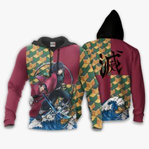 Kimetsu Giyu Tomioka Hoodie Shirt Anime Zip Jacket 8