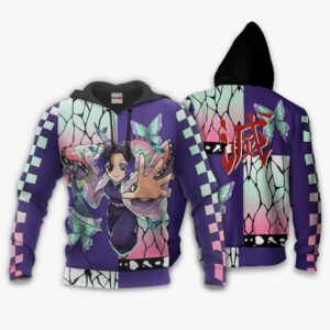 Kimetsu Shinobu Kocho Hoodie Shirt Anime Zip Jacket 8