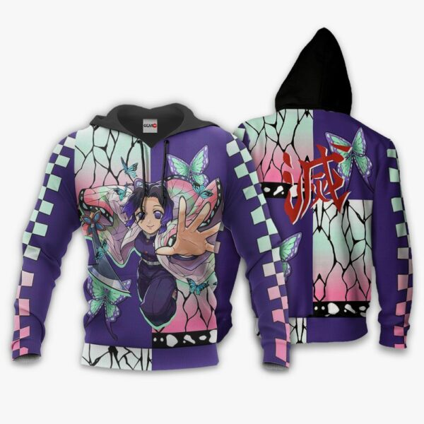 Kimetsu Shinobu Kocho Hoodie Shirt Anime Zip Jacket 3