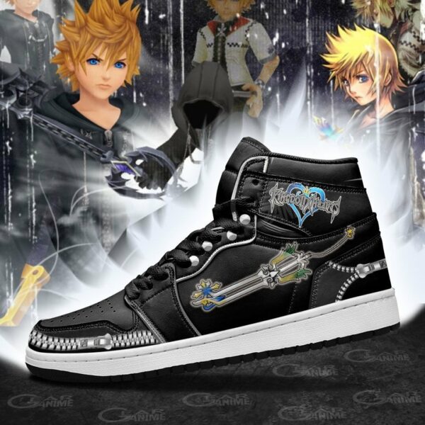 Kingdom Hearts Roxas Sword Shoes Custom Anime Sneakers 3
