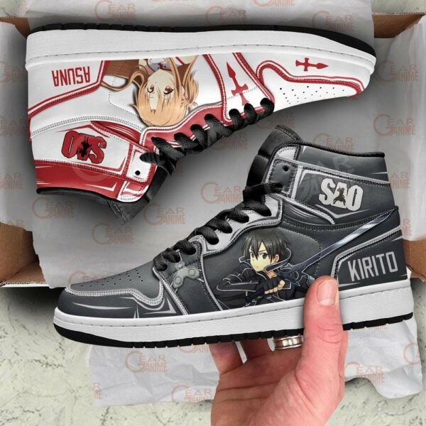 Kirito And Asuna Shoes Custom Anime Sword Art Online Sneakers 2