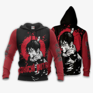 Kokichi Muta Hoodie Custom Jujutsu Kaisen Anime Merch Clothes Monochrome 8