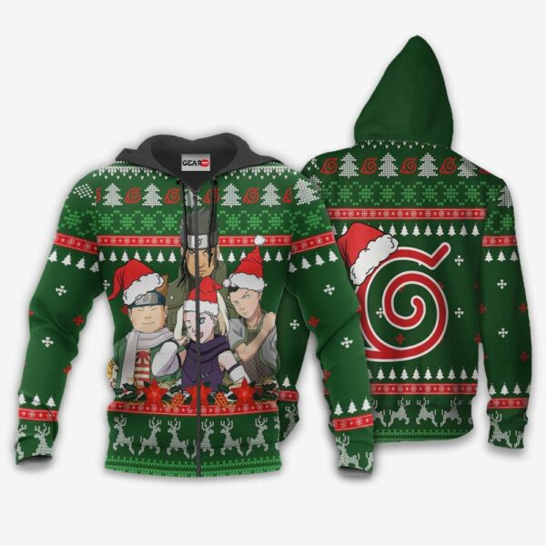 Konoha Team 10 Ugly Christmas Sweater Custom Naruto Anime XS12 2