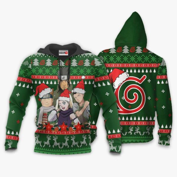 Konoha Team 10 Ugly Christmas Sweater Custom Naruto Anime XS12 3