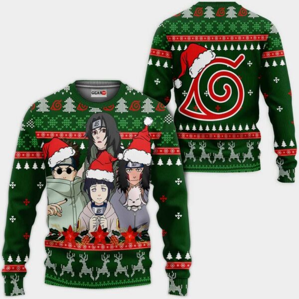 Konoha Team 8 Ugly Christmas Sweater Custom Naruto Anime XS12 1