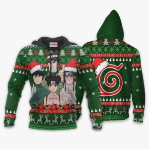 Konoha Team Guy Ugly Christmas Sweater Custom Naruto Anime XS12 7