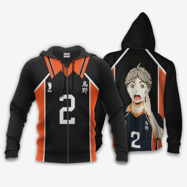 Koshi Sugawara Karasuno Hoodie Shirts Haikyuu Anime 1