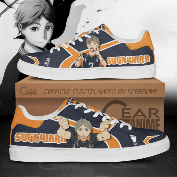 Koshi Sugawara Skate Shoes Custom Haikyuu Anime Sneakers 1