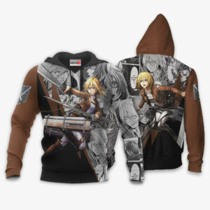 Krista Lenz Hoodie Custom Attack On Titan Anime Merch Clothes Manga Style 8