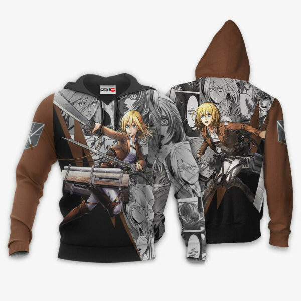 Krista Lenz Hoodie Custom Attack On Titan Anime Merch Clothes Manga Style 3