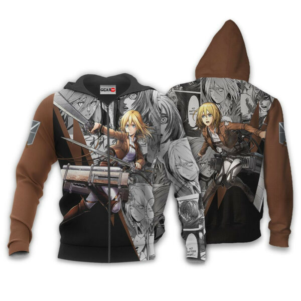 Krista Lenz Hoodie Custom Attack On Titan Anime Merch Clothes Manga Style 1