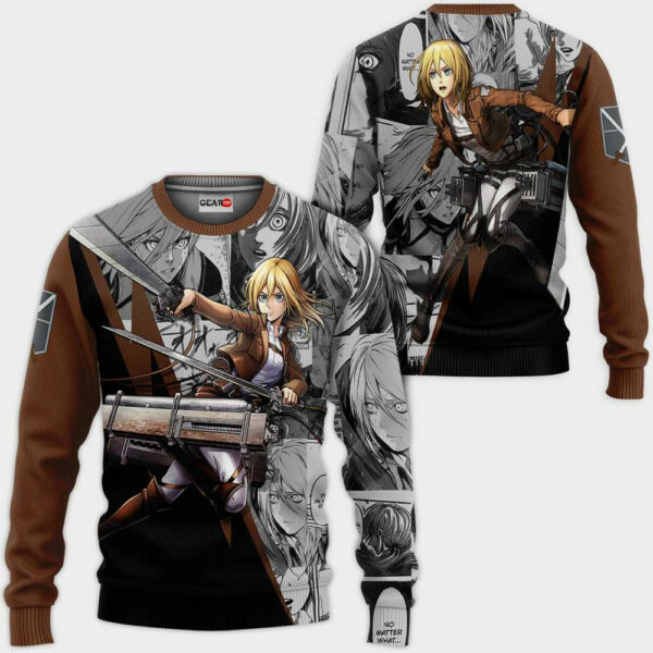 Krista Lenz Hoodie Custom Attack On Titan Anime Merch Clothes Manga Style 2