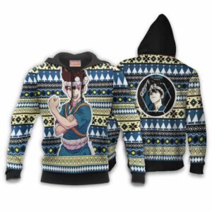 Kuromu Chrome Ugly Christmas Sweater Custom Anime Dr Stone XS12 7