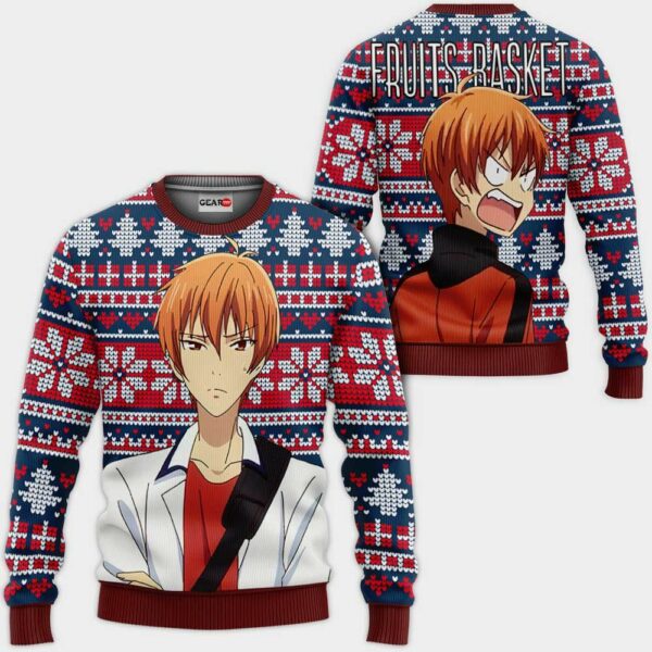 Kyo Sohma Ugly Christmas Sweater Custom Anime Fruits Basket XS12 1