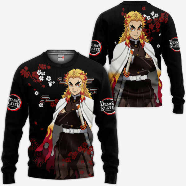 Kyojuro Rengoku Hoodie Custom Kimetsu Anime Merch Clothes Japan Style 2