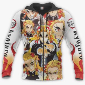 Kyojuro Rengoku Hoodie Flame Hashira Custom Kimetsu Anime Shirts 11