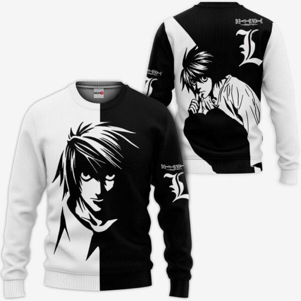 L Lawliet Hoodie Custom Shirt Anime Zip Jacket 2