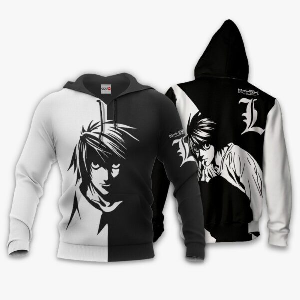 L Lawliet Hoodie Custom Shirt Anime Zip Jacket 3