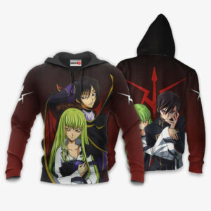 Lelouch and C.C. Hoodie Custom Code Geass Anime Merch Clothes Valentine's Gifts 8