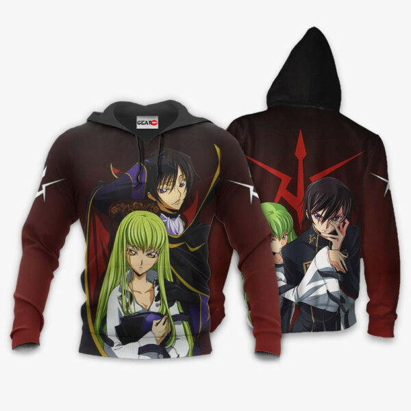Lelouch and C.C. Hoodie Custom Code Geass Anime Merch Clothes Valentine's Gifts 3