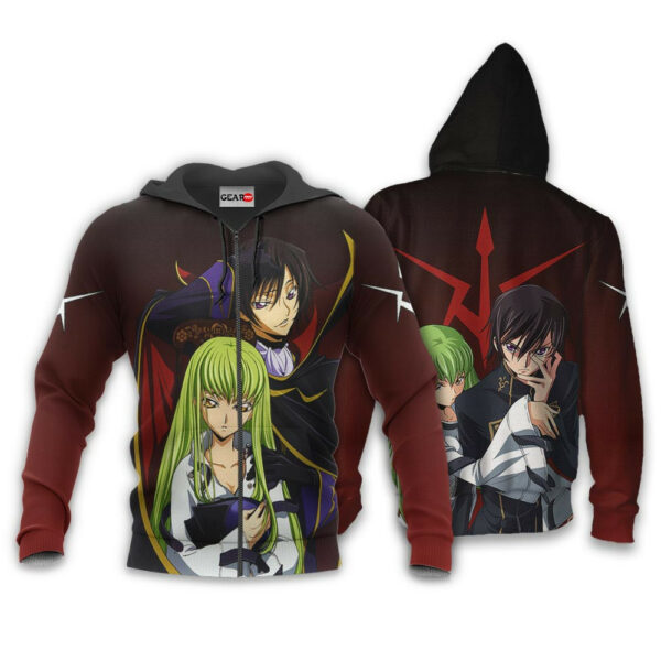 Lelouch and C.C. Hoodie Custom Code Geass Anime Merch Clothes Valentine's Gifts 1