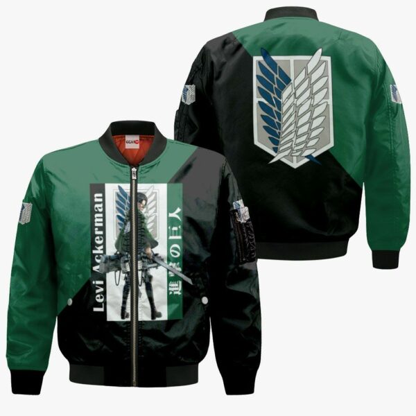 Levi Ackerman Hoodie Shirt Attack On Titan Anime Zip Jacket 4