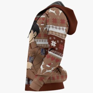 Levi Ackerman Ugly Christmas Sweater Custom Anime Attack On Titan XS12 9