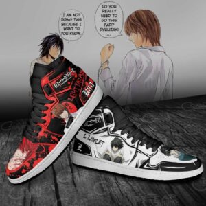 Light Yagami and L Lawliet Shoes Custom Death Note Anime Sneakers 7