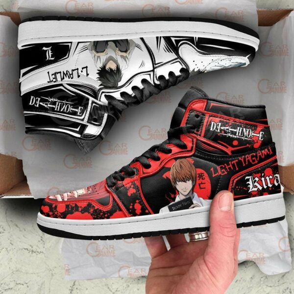 Light Yagami and L Lawliet Shoes Custom Death Note Anime Sneakers 3