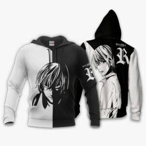 Light Yagami Hoodie Custom Shirt Anime Zip Jacket 8