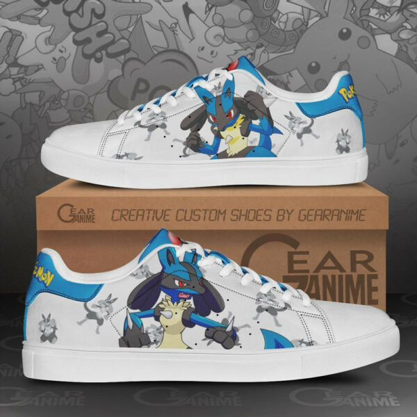 Lucario Skate Shoes Pokemon Custom Anime Sneakers SK11 1