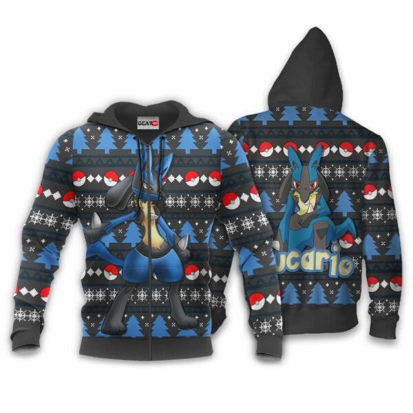 Lucario Ugly Christmas Sweater Custom Anime Pokemon XS12 2