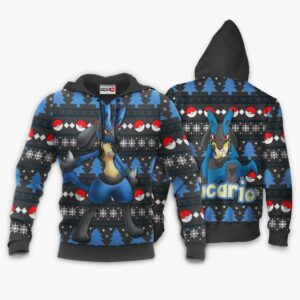 Lucario Ugly Christmas Sweater Custom Anime Pokemon XS12 7