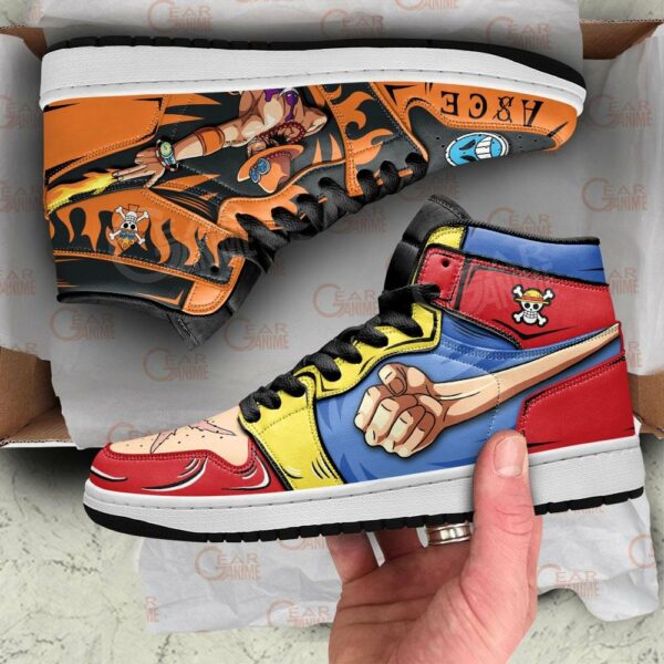 Luffy And Ace Shoes Custom Anime One Piece Sneakers 2