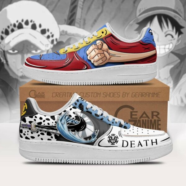 Luffy and Law Air Shoes Custom Anime One Piece Sneakers 1