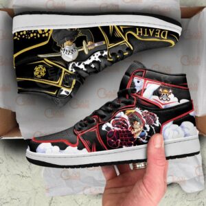 Luffy and Trafalgar Law Shoes Custom One Piece Anime Sneakers Friend Gifts 7