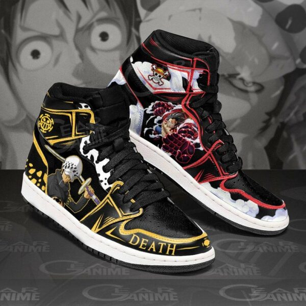 Luffy and Trafalgar Law Shoes Custom One Piece Anime Sneakers Friend Gifts 2