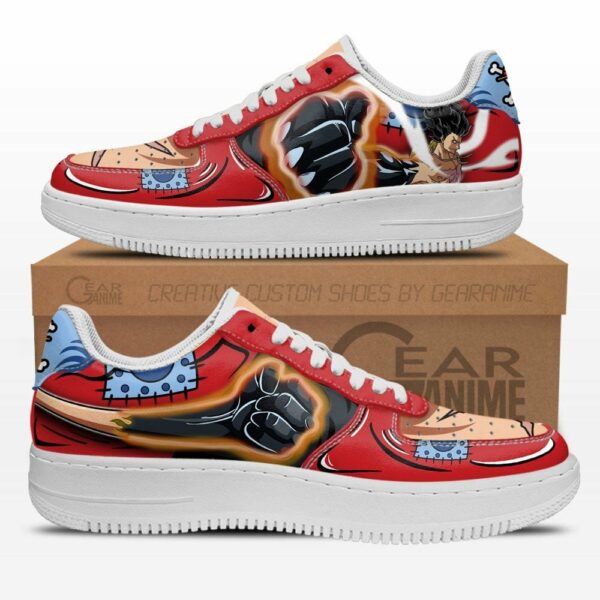 Luffy Armament Haki Air Shoes Custom One Piece Anime Sneakers 1