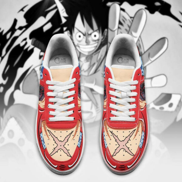 Luffy Haiki Air Shoes Custom Wano Arc One Piece Anime Sneakers 4